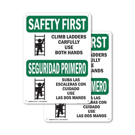 Signmission Safety Culture Sign, 7 in Width, Plastic, Rectangle, Bilingual OS-2PACK-SF-P-710-L-10755